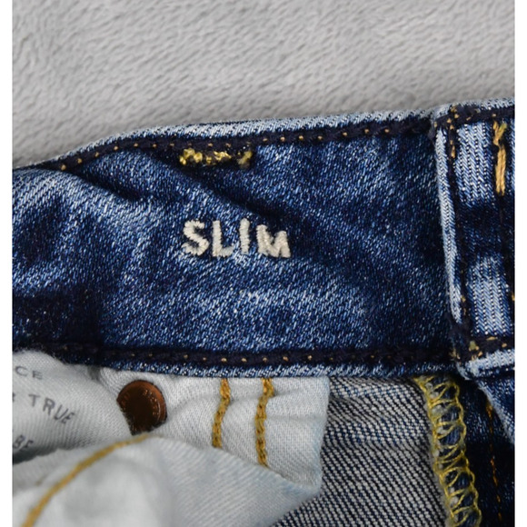 American Eagle Jeans Mens 33X32 (32x32 Meas) Blue Denim Distressed - Picture 3 of 11